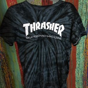 Thrasher Magazine Grey Tie-die T-shirt Size Small